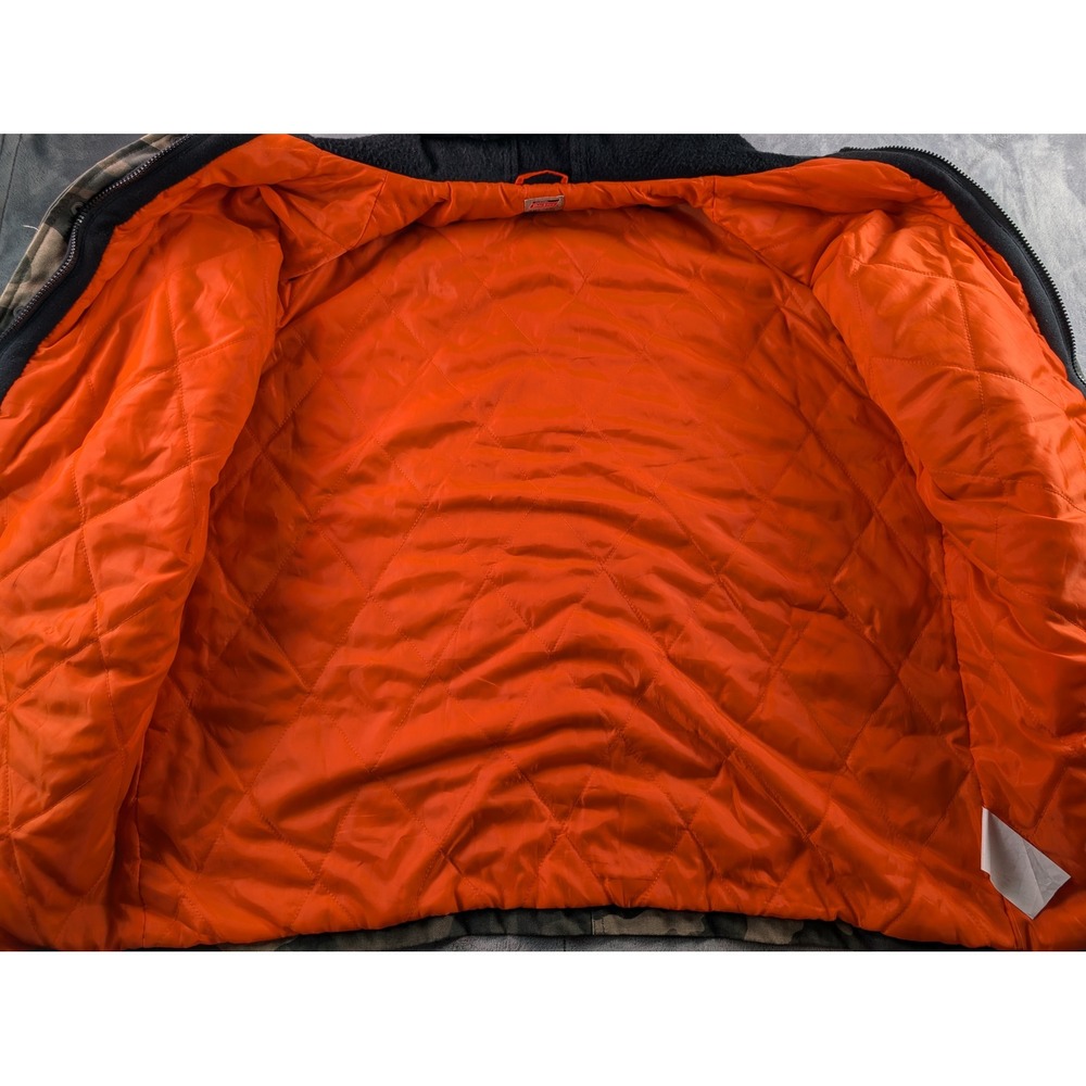 Dickies Mens Camo Hooded Shirt Jacket 2XL Quilted Lining Canvas Workwear Coat - Picture 8 of 12